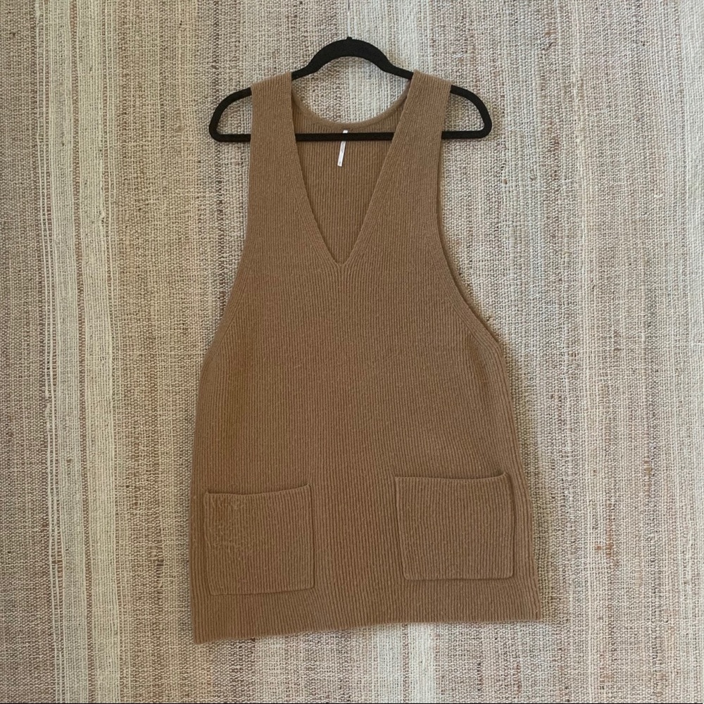 Free People sleeveless ribbed sweater dress, Small